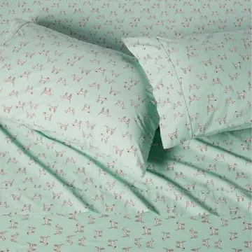 Amazon Basics Kids' Organic Cotton Sheet Set with Spotted Dogs