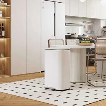 Stainless Steel FINETONES Trash Can with Silent Lid Pedal Bin