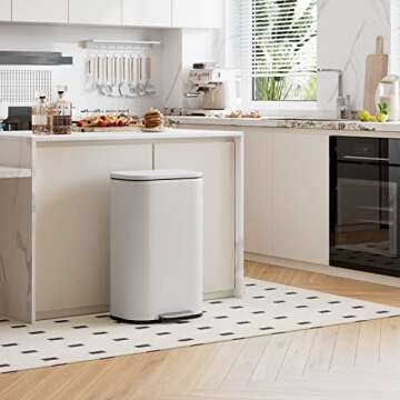 Stainless Steel FINETONES Trash Can with Silent Lid Pedal Bin