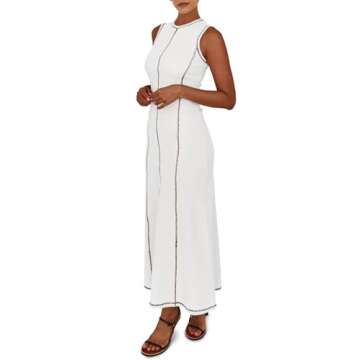 Stylish Wenrine Sleeveless T Shirt Dress for Summer