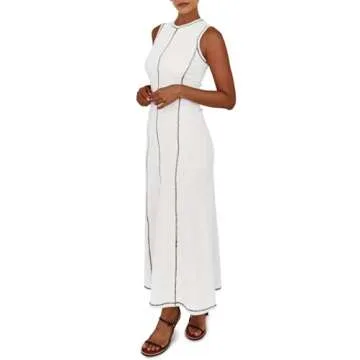 Stylish Wenrine Sleeveless T Shirt Dress for Summer