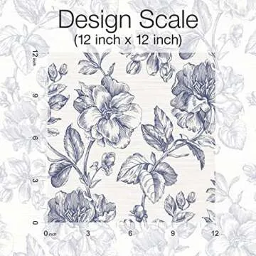 RoomMates Tamara Day RMK12577RL Blue Flower Girl Peel and Stick Wallpaper