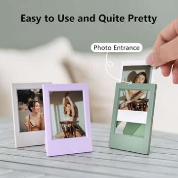 HIYQIN 2x3 Mini Photo Frames with Clear Protective Covers - 7 Pack Small Picture Frames for Fujifilm Instax Mini Film - for Instax Mini 12/11/9/8/7/99/40/SE/EVO Instant Photo Display