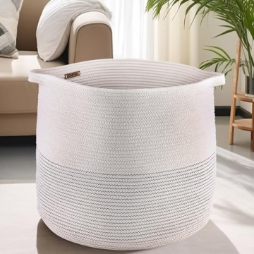GooBloo Cotton Rope Woven Storage Basket for Home