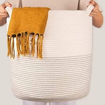 GooBloo Cotton Rope Woven Storage Basket for Home