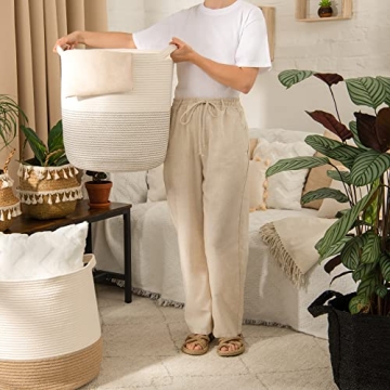 GooBloo Cotton Rope Woven Storage Basket for Home
