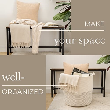 GooBloo Cotton Rope Woven Storage Basket for Home