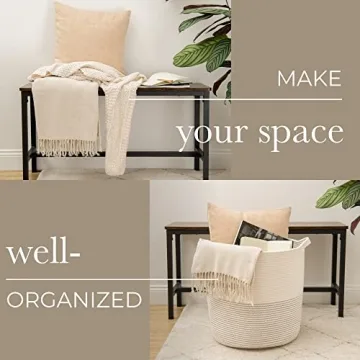 GooBloo Cotton Rope Woven Storage Basket for Home