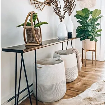 GooBloo Cotton Rope Woven Storage Basket for Home