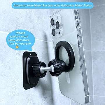 ARMOLABX Magnetic Golf Cart Phone Holder for MagSafe [Upgraded], Magnetic iPhone Holder Mount for Golf Cart Compatible with iPhone 16/15/14/13/12 Series