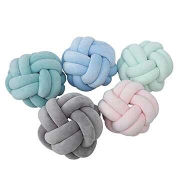 FLORAVOGUE Knot Pillow Home Decorative Cushion - Modern Home Sofa Decor Pillows Pillow (Light Gray)