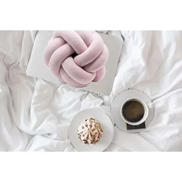 FLORAVOGUE Knot Pillow Home Decorative Cushion - Modern Home Sofa Decor Pillows Pillow (Light Gray)