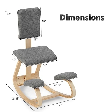 Giantex Ergonomic Kneeling Chair for Better Posture