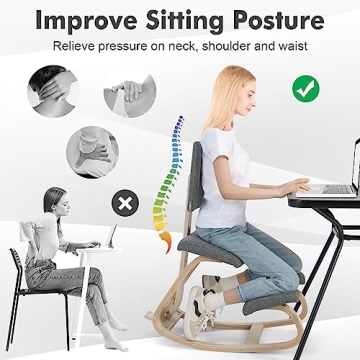 Giantex Ergonomic Kneeling Chair for Better Posture