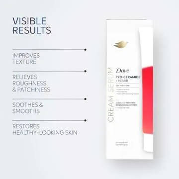 Dove Body Cream Serum Pro-Ceramide + Repair for Rough, Extremely Dry Skin, with Hyaluronic Acid, Niacinamide and Natural Moisturizing Factors Lotion, 8 oz