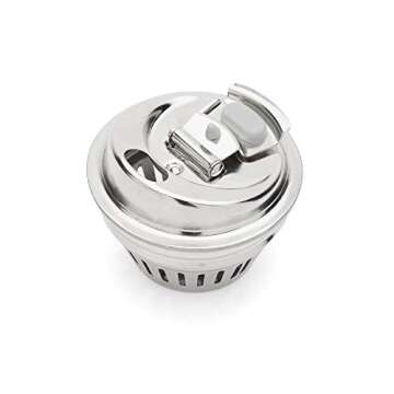 Jarware Stainless Steel 2-in-1 Drink and Fruit Infusion Lid, Regular-Mouth, Silver