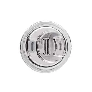 Jarware Stainless Steel 2-in-1 Drink and Fruit Infusion Lid, Regular-Mouth, Silver