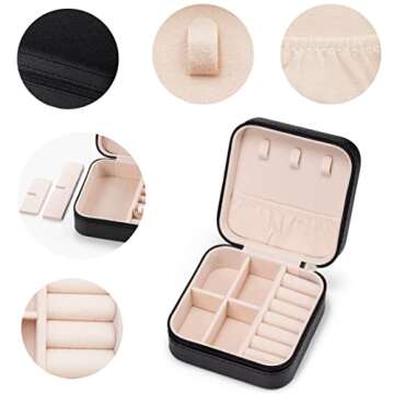 Stylish VOMNA Mini Jewelry Travel Case for Effortless Organization