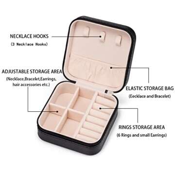 Stylish VOMNA Mini Jewelry Travel Case for Effortless Organization