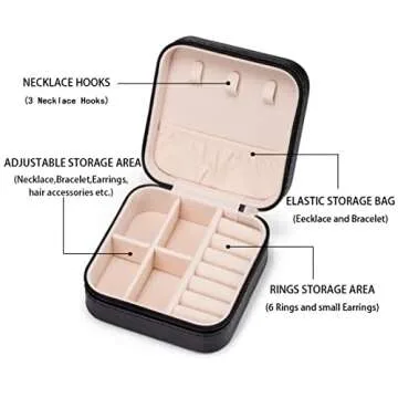 Stylish VOMNA Mini Jewelry Travel Case for Effortless Organization