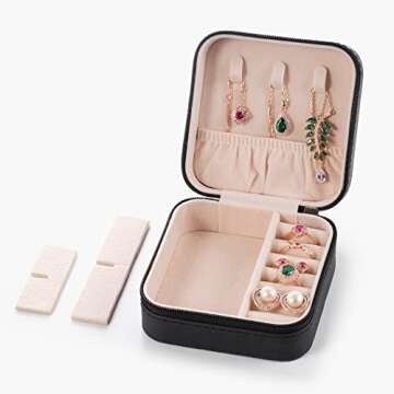 Stylish VOMNA Mini Jewelry Travel Case for Effortless Organization