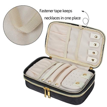 Teamoy Double Layer Jewelry Case for Travel and Home