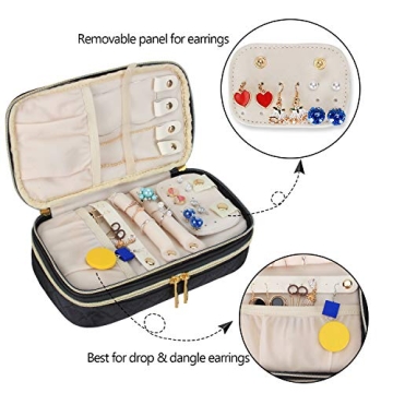 Teamoy Double Layer Jewelry Case for Travel and Home