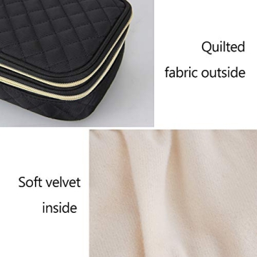 Teamoy Double Layer Jewelry Case for Travel and Home