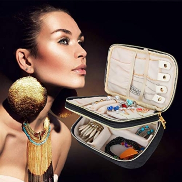 Teamoy Double Layer Jewelry Case for Travel and Home