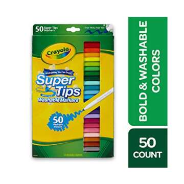 Crayola Super Tips Washable Markers Age 3+ - 50 Count