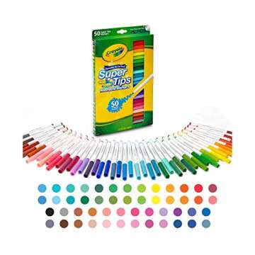 Crayola Super Tips Washable Markers Age 3+ - 50 Count