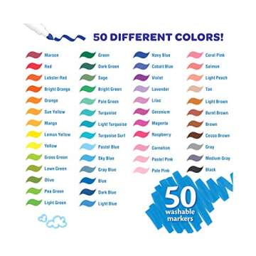 Crayola Super Tips Washable Markers Age 3+ - 50 Count