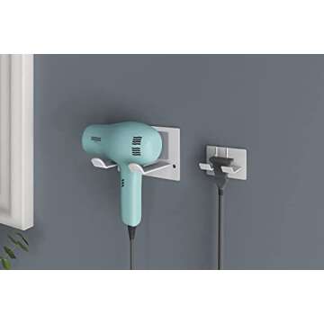 XIGOO Self Adhesive Hair Dryer Holder Wall Mounted