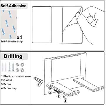 XIGOO Self Adhesive Hair Dryer Holder Wall Mounted