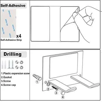 XIGOO Self Adhesive Hair Dryer Holder Wall Mounted