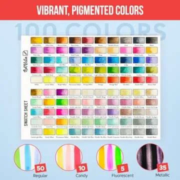 Watercolor Paint Set: 100 Colors for Artists on the Go