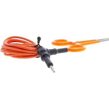 Jeweler's Basics - Straight Nose 6.25” Grounded Hemostats for Micro Welding (Orange Handles)