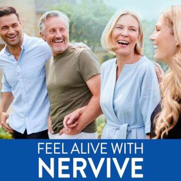 Nervive Nerve Health, Alpha Lipoic Acid, Vitamin B12, B6, B1, 60 Tablets (Packaging May Vary)