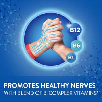 Nervive Nerve Health, Alpha Lipoic Acid, Vitamin B12, B6, B1, 60 Tablets (Packaging May Vary)