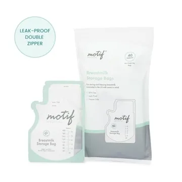 Motif Breast Milk Storage Bags - Easy Pour, BPA Free, 100 Count