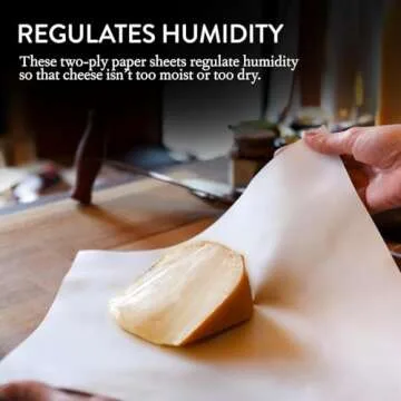 Formaticum Cheese Storage Wax Coated Paper - Porous Wax Sheets From France - Keep Cheese or Charcuterie Fresh - Professional Grade Cheese Paper for Wrapping Cheese - 11 x 14 (15 Sheets with Labels)