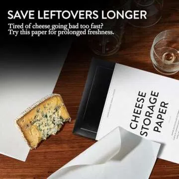 Formaticum Cheese Storage Wax Coated Paper - Porous Wax Sheets From France - Keep Cheese or Charcuterie Fresh - Professional Grade Cheese Paper for Wrapping Cheese - 11 x 14 (15 Sheets with Labels)