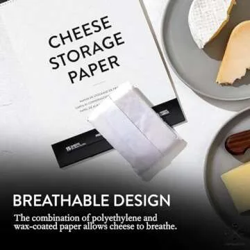 Formaticum Cheese Storage Wax Coated Paper - Porous Wax Sheets From France - Keep Cheese or Charcuterie Fresh - Professional Grade Cheese Paper for Wrapping Cheese - 11 x 14 (15 Sheets with Labels)