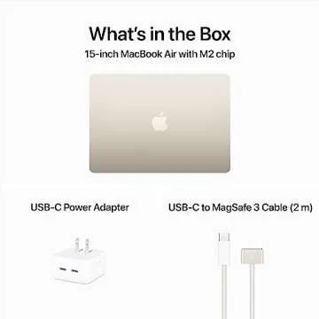 Apple 2023 MacBook Air Laptop with M2 chip: 15.3-inch Liquid Retina Display, 8GB Unified Memory, 512GB SSD Storage, 1080p FaceTime HD Camera, Touch ID. Works with iPhone/iPad; Starlight