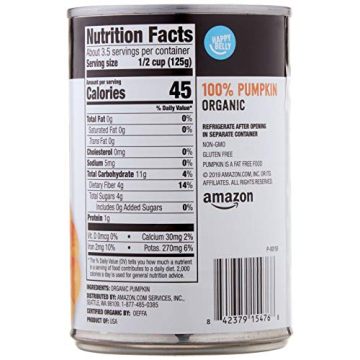 Happy Belly Organic 100% Pumpkin 15oz Can
