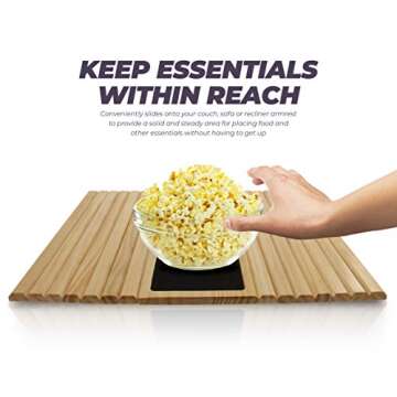 Versatile Etna Solid Wood Sofa Arm Table for Easy Access