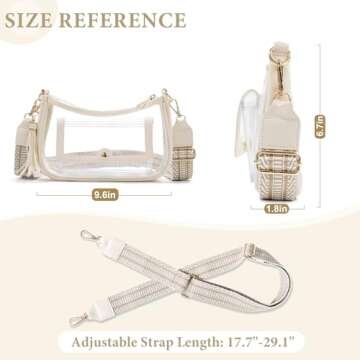 XYWstore Clear Bag for Stadium Events - Stylish & Functional Crossbody
