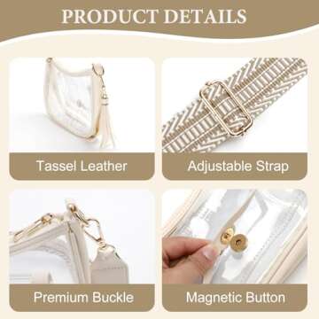 XYWstore Clear Bag, Perfect for Stadium Events and More