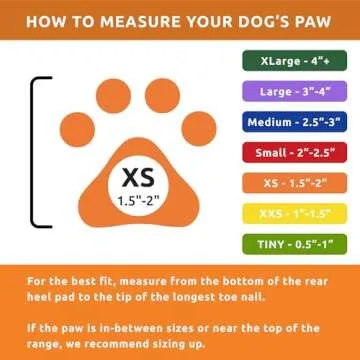 PawZ Rubber Dog Boots for Paws to 2" - All-Weather Dog Booties for Hot Pavement, Sand, Snow, Mud, and Rain - Anti Slip Dog Socks - XS, Orange
