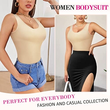 Nebility Waist Trainer Bodysuit for Seamless Tummy Control